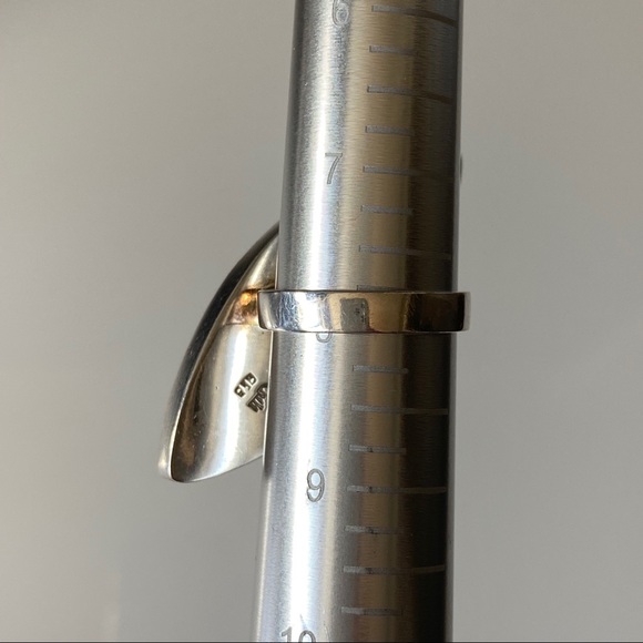 .925 Silver & Agate Stone Ring | Size 8 - Picture 15 of 15